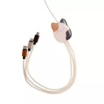 Lazerbuilt Braided USB to micro USB / Type-C / Lightning Cable 2A Γκρι 1.2m CBSQM-3IN1-CAM - Image 2