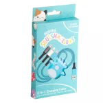 Jazwares Regular USB to Type-C / micro USB / Lightning Cable 2A Τιρκουάζ 1.2m (B04414) CBSQM-3IN1-TATIANA - Image 4