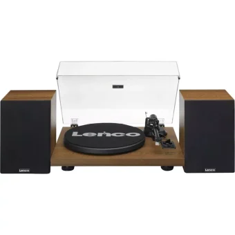 Lenco LS-480WD LS-480WD Πικάπ με Belt Drive, Προενίσχυση και Ενσωματωμένα Ηχεία Καφέ LS480WD