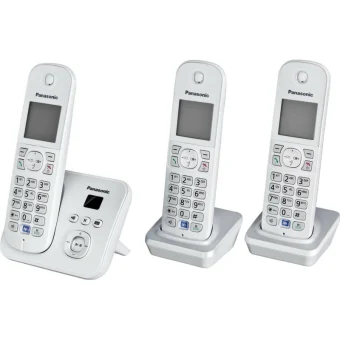 Panasonic KX-TG6823 Ασύρματο Τηλέφωνο Trio Ασημί KX-TG6823GS