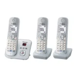 Panasonic KX-TG6823 Ασύρματο Τηλέφωνο Trio Ασημί KX-TG6823GS - Image 2