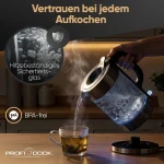 Profi Cook PC-WKS 1322 G Βραστήρας 1.7lt 2200W Μαύρος 501331 - Image 3