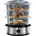 Russell Hobbs Cook At Home Ατμομάγειρας με 3 Επίπεδα Μαγειρέματος 9lt 20914 036 002 - Image 2