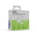 Belkin Φορτιστής GaN με Θύρα USB-C και Καλώδιο USB-C - USB-C 100W Power Delivery Λευκός (BOOST Charge) WCH024KQ1.5WHB6 - Image 7