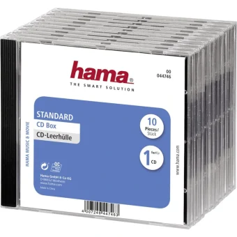 HAMA CD Box για 1 Δίσκο με Διάφανη Πρόσοψη σε Μαύρο Χρώμα 44746
