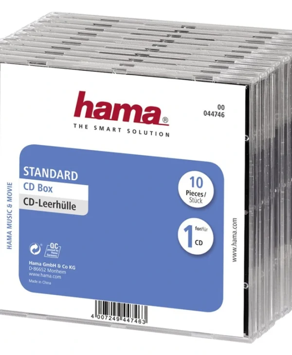 HAMA CD Box για 1 Δίσκο με Διάφανη Πρόσοψη σε Μαύρο Χρώμα 44746