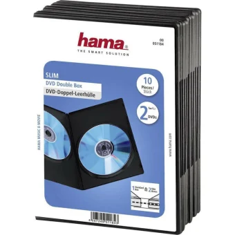 HAMA DVD Box για 2 Δίσκους Μαύρο 10τμχ 51184