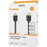 HAMA High Speed HDMI 1.4 High Speed 1080p 120Hz Braided Cable HDMI male - HDMI male 5m Μαύρο 205007 - Image 3