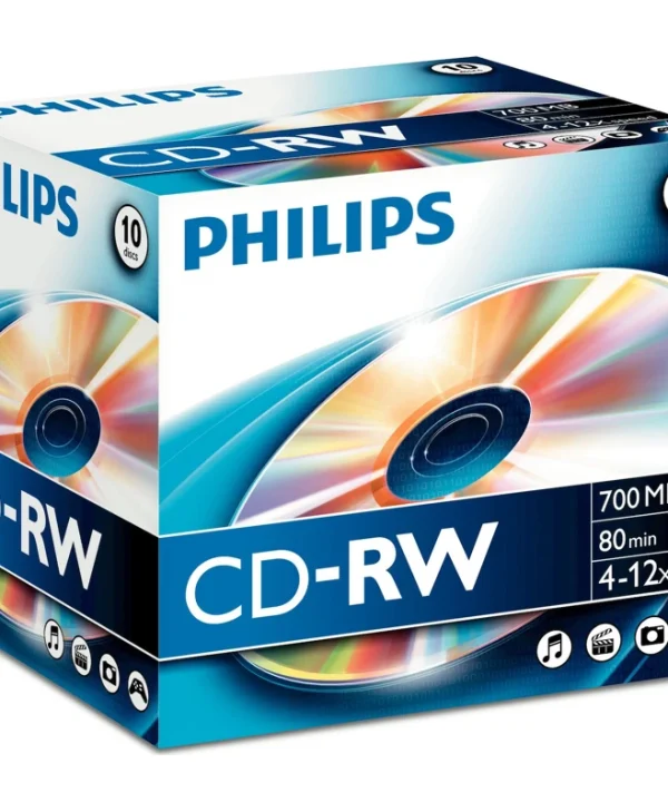 Philips Επανεγγράψιμα CD-RW 12x 700MB 10τμχ CW7D2NJ10/00