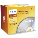 Philips Επανεγγράψιμα CD-RW 12x 700MB 10τμχ CW7D2NJ10/00 - Image 3
