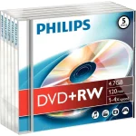 Philips Επανεγγράψιμα DVD+RW 4x 4.7GB 5τμχ DW4S4J05F/10