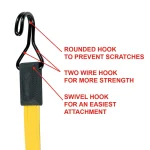 Master Lock Χταπόδι Αποσκευών Αυτοκινήτου 80cm Κίτρινο 3226EURDAT - Image 5
