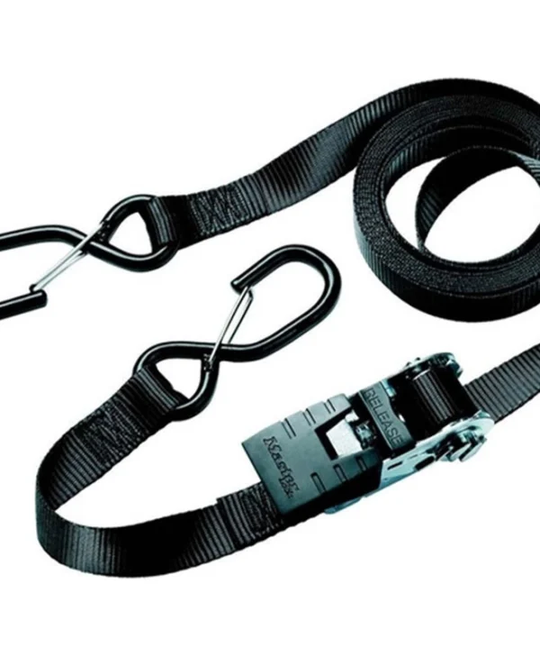 Master Lock Ιμάντας Αποσκευών Αυτοκινήτου 2.5cm με Καστάνια για Φορτία έως 400kg Γκρι 3109EURDAT