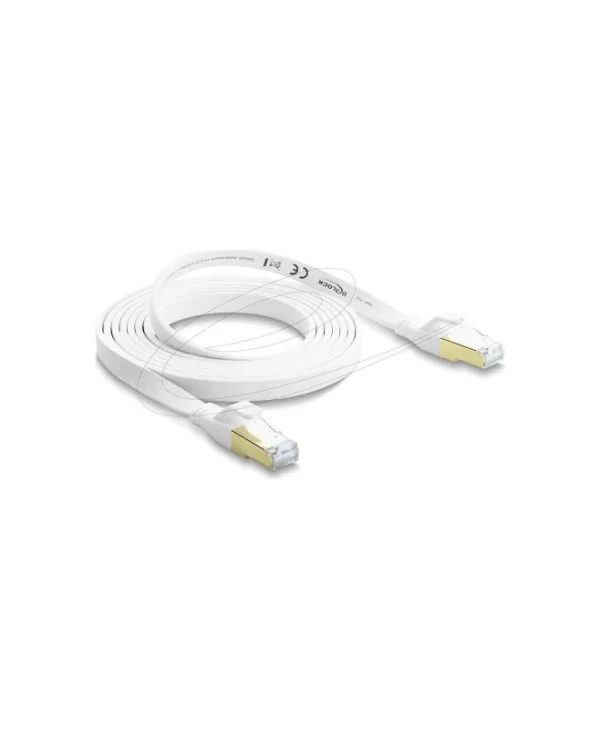 DeLock Flat U/FTP (STP) Cat.8.1 Καλώδιο Δικτύου Ethernet 2m Λευκό 81026