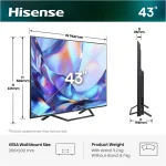 Hisense Smart Τηλεόραση 43" 4K UHD LED 43A7DS HDR (2026) 20019192 - Image 3