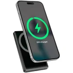 Gembird PB10-WPC15M-LCD-01 MagSafe Power Bank 10000mAh 15W με Θύρα USB-C Power Delivery Μαύρο