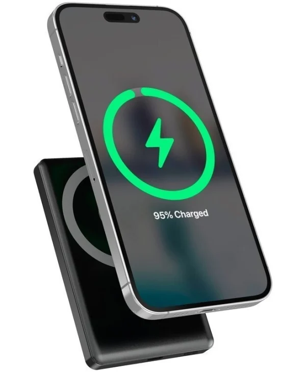 Gembird PB10-WPC15M-LCD-01 MagSafe Power Bank 10000mAh 15W με Θύρα USB-C Power Delivery Μαύρο