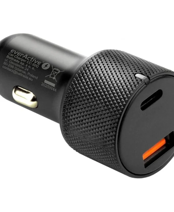 everActive Φορτιστής Αυτοκινήτου 75W με Θύρες: 1xUSB 1xType-C CC-50Q