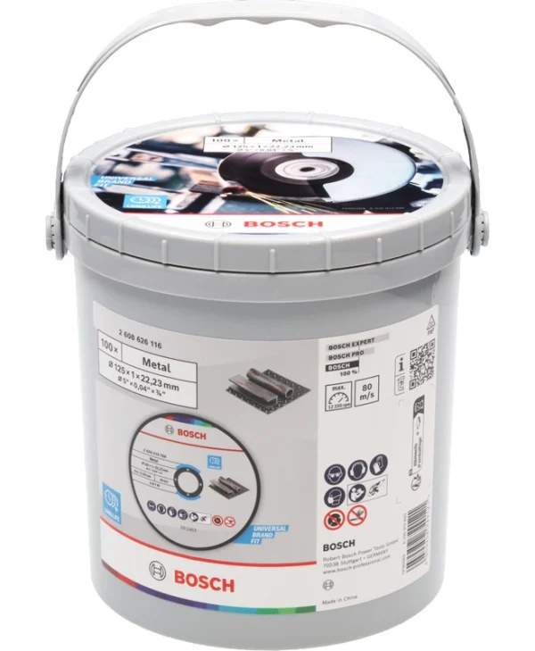 Bosch Δίσκος Κοπής Μετάλλου 125mm 100τμχ 2608626116