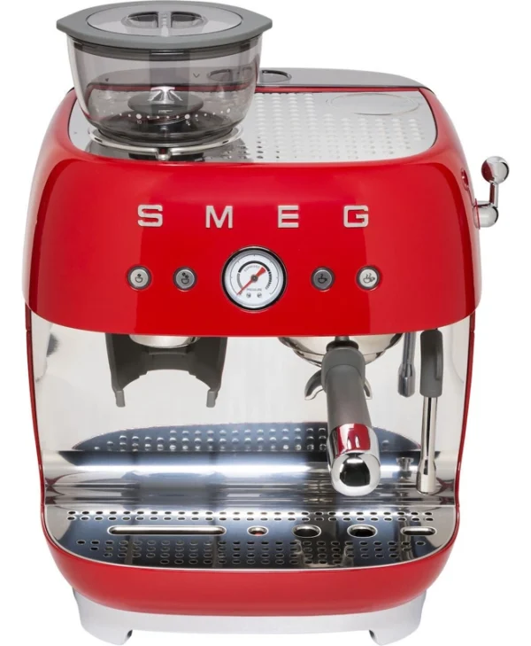 Smeg Μηχανή Espresso 1650W Πίεσης 15bar Κόκκινη EGF03RDEU