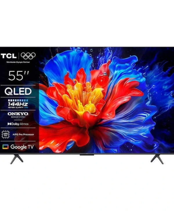 TCL Smart Τηλεόραση 55" 4K UHD QLED 55P81K HDR (2025)