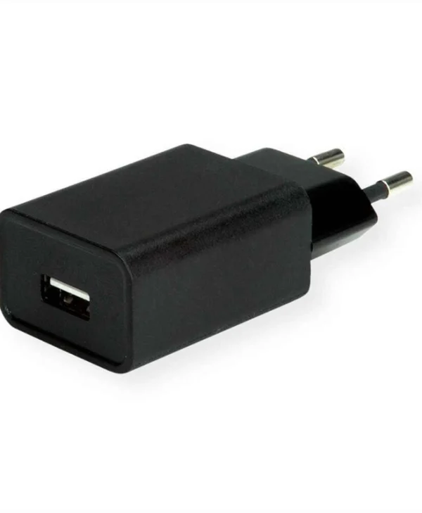 Roline Φορτιστής με Ενσωματωμένο Καλώδιο με Θύρα USB-A 18W Quick Charge 3.0 Μαύρος (19.99.1092)