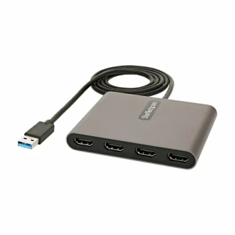 StarTech Μετατροπέας USB-A male σε HDMI 4x female Γκρι 1τμχ USB32HD4