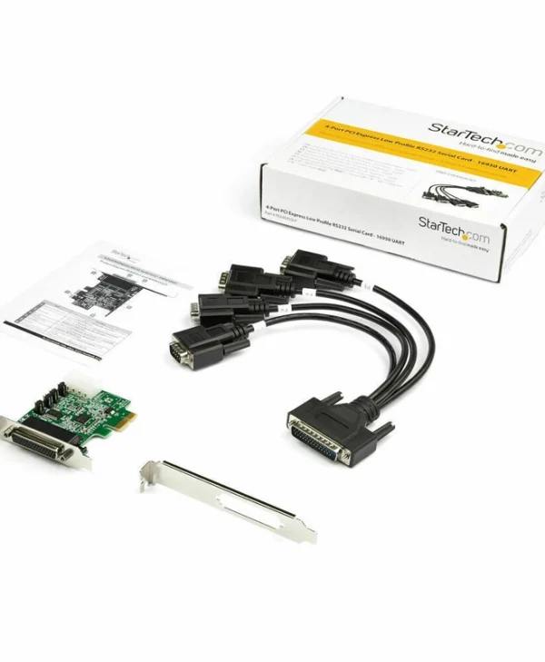 StarTech Κάρτα PCIe σε 4 θύρες RS232 DB9 Serial PEX4S953LP