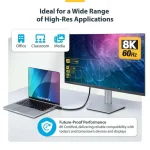 StarTech High HDMI 2.1 Ultra High Speed 48Gbps 4K 120Hz HDR VRR Cable HDMI male - HDMI male 3m Μαύρο HDMI21-CBL-8K60-3M - Image 4