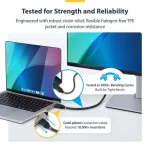 StarTech High HDMI 2.1 Ultra High Speed 48Gbps 4K 120Hz HDR VRR Cable HDMI male - HDMI male 3m Μαύρο HDMI21-CBL-8K60-3M - Image 5