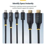 StarTech High HDMI 2.1 Ultra High Speed 48Gbps 4K 120Hz HDR VRR Cable HDMI male - HDMI male 3m Μαύρο HDMI21-CBL-8K60-3M - Image 6