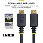 StarTech High HDMI 2.1 Ultra High Speed 48Gbps 4K 120Hz HDR VRR Cable HDMI male - HDMI male 3m Μαύρο HDMI21-CBL-8K60-3M - Image 7