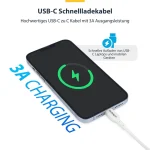 StarTech USB 2.0 Cable USB-C male - USB-C 60W PD Λευκό 2m USB2CC2MNCWHE - Image 3