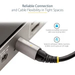 StarTech USB 3.1 Video Cable USB-C male - USB-C 100W PD Γκρι 1m USB31CCTLKV1M - Image 5