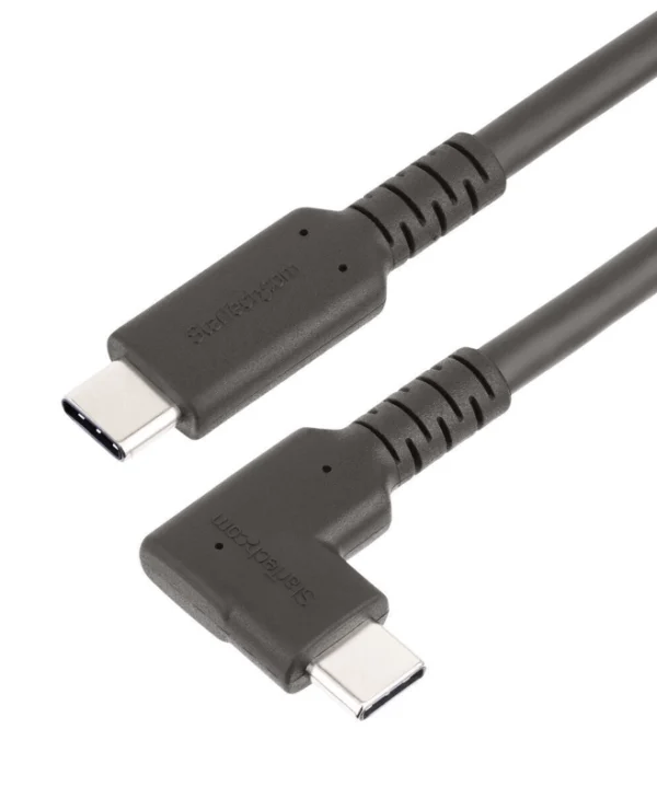 StarTech Angle (90°) USB 3.2 Video Cable USB-C male - USB-C 100W PD Μαύρο 2m RUSB315CC2MBR