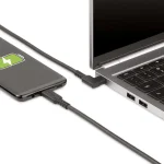 StarTech Angle (90°) USB 3.2 Video Cable USB-C male - USB-C 100W PD Μαύρο 2m RUSB315CC2MBR - Image 6