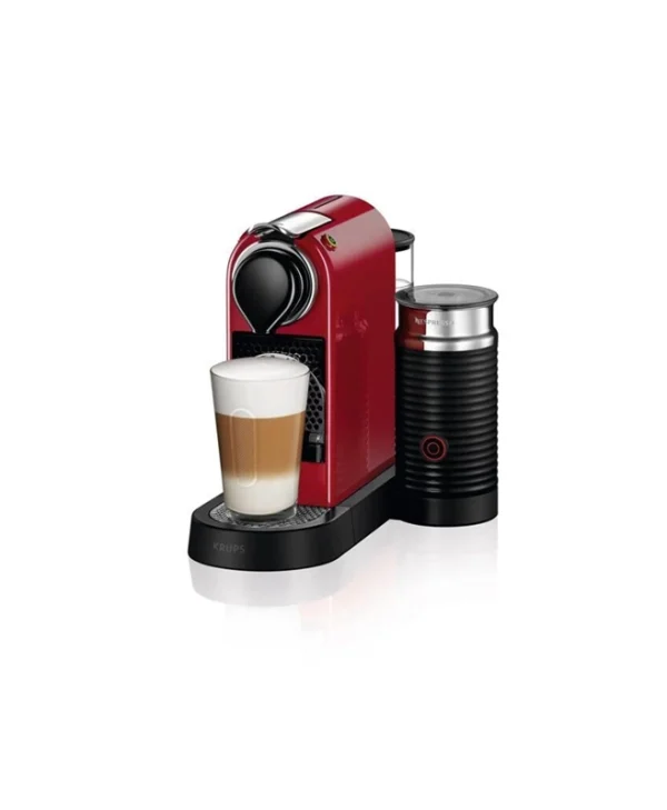 Krups Citiz & Milk Καφετιέρα για Κάψουλες Nespresso Πίεσης 19bar με Αφρογαλιέρα Κόκκινη XN7615