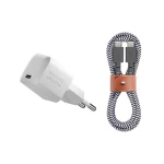 Native Union Φορτιστής GaN με Θύρα USB-C και Καλώδιο USB-C - USB-C 30W Power Delivery Λευκός (FAST30-CC-WHZEB-EU)