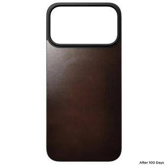 Nomad Magnetic Leather Back Magnetic Cover Iphone 17 Pro Max Compatible Magsafe Horween Leather Rustic Brown NM014384858