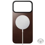 Nomad Magnetic Leather Back Magnetic Cover Iphone 17 Pro Max Compatible Magsafe Horween Leather Rustic Brown NM014384858 - Image 2