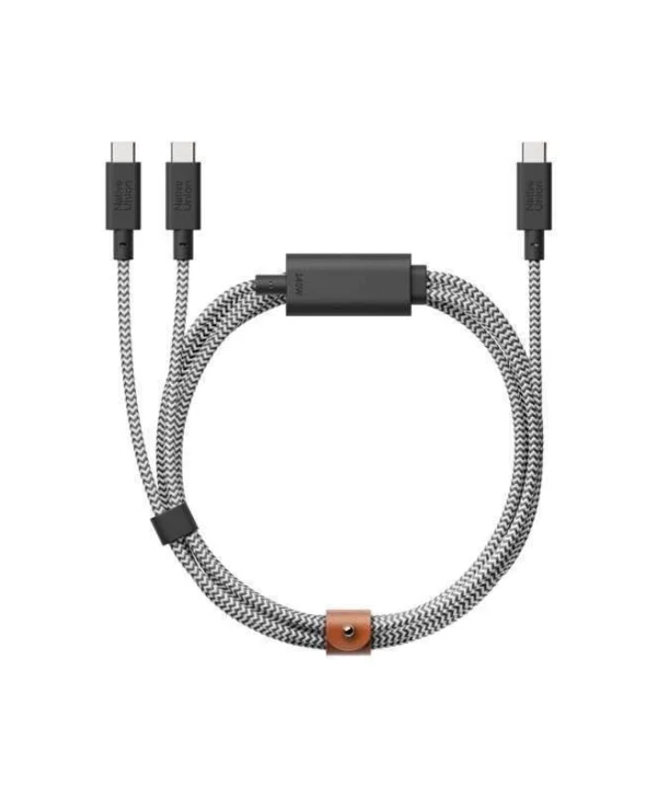 Native Union Belt Braided USB 2.0 Cable USB-C male - USB-C 140W 2m BELT-C-2C-ZEB