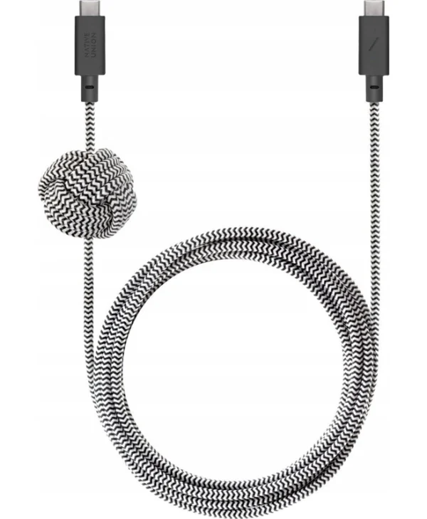 Native Union USB 2.0 Cable USB-C male - USB-C 240W Μαύρο 1.8m ACABLE-C-ZEB-NP
