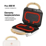 Lauben Τοστιέρα με Αποσπώμενες Πλάκες για 2 Τοστ 900W Λευκή LBNSM900WW - Image 7