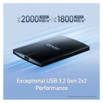 Lexar SL500Μ USB 3.2 Εξωτερικός SSD 1TB 2.5" Μαύρο LSL500M001T-RNBNG - Image 2
