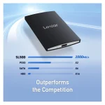 Lexar SL500Μ USB 3.2 Εξωτερικός SSD 1TB 2.5" Μαύρο LSL500M001T-RNBNG - Image 3