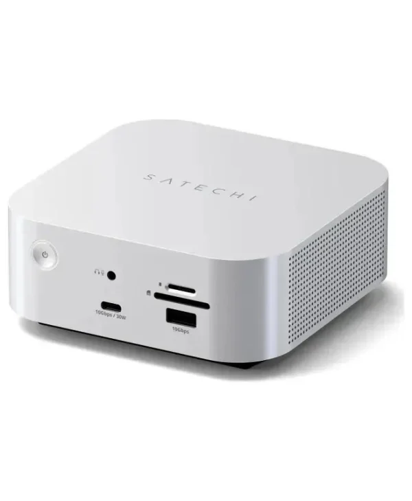 Satechi Thunderbolt 5 CubeDock Thunderbolt 5 Docking Station με PD Ethernet και σύνδεση 3 Οθονών Ασημί ST-DT5CES-EU