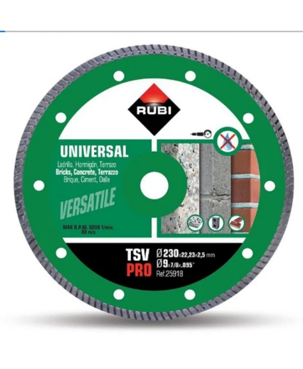 Rubi Δίσκος Κοπής Δομικών Υλικών 230mm 25918