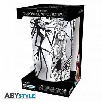Abysse Nightmare Before Christmas - Jack and Sally Κούπα Γυάλινη Λευκή 400ml ABYVER146