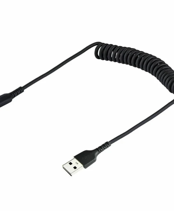 StarTech Spiral USB to Lightning Cable Μαύρο 0.5m (RUSB2ALT50CMBC)