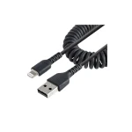 StarTech Spiral USB to Lightning Cable Μαύρο 0.5m (RUSB2ALT50CMBC) - Image 2